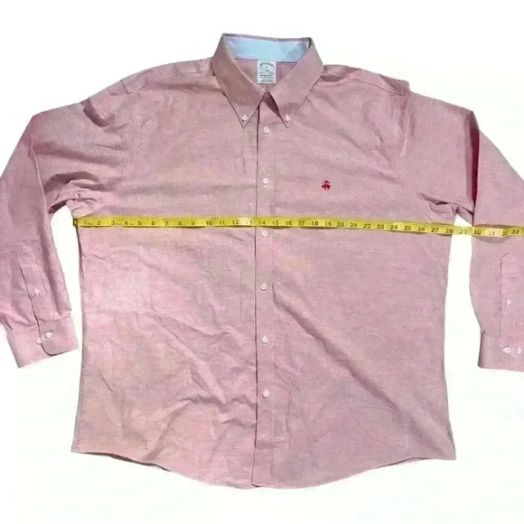 Brooks Brothers Brookscool Coral Pink Oxford Shirt The Regent Fit Polo Size XXL - Picture 8 of 10